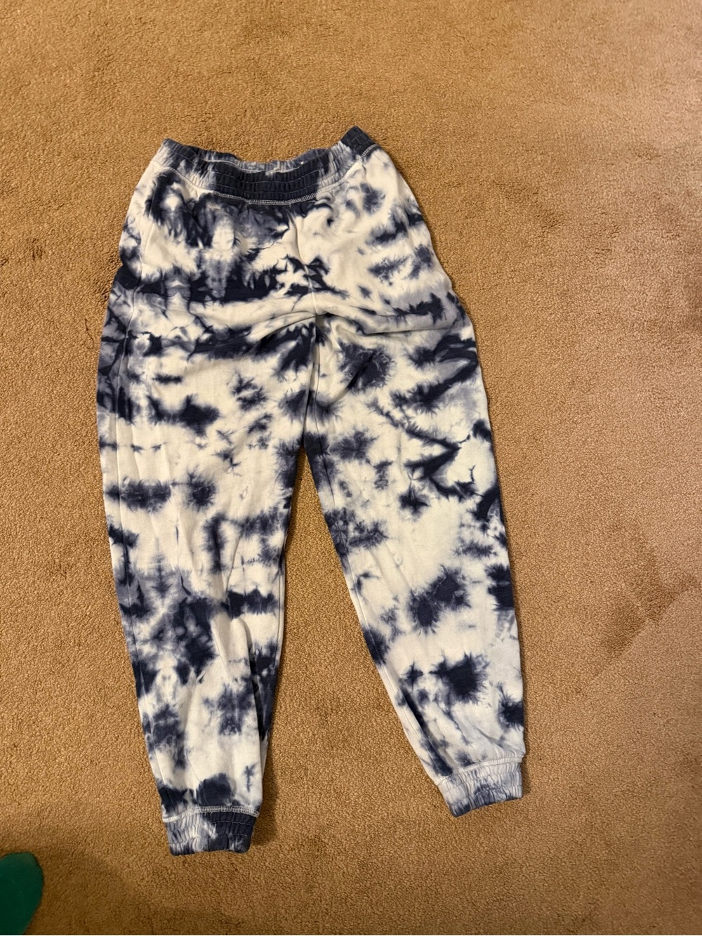 SO Navy and White Tie-Dye Jogger Sweatpants